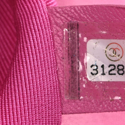 Shiny Lambskin Quilted Medium Chanel 19 Flap Neon Pink