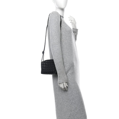 Nappa Intrecciato Mini Loop Camera Bag Black