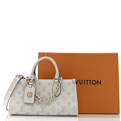 Calfskin Embossed Monogram OnTheGo East West White