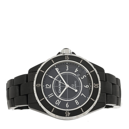 Stainless Steel Matte Ceramic 41mm J12 Automatic Watch Black