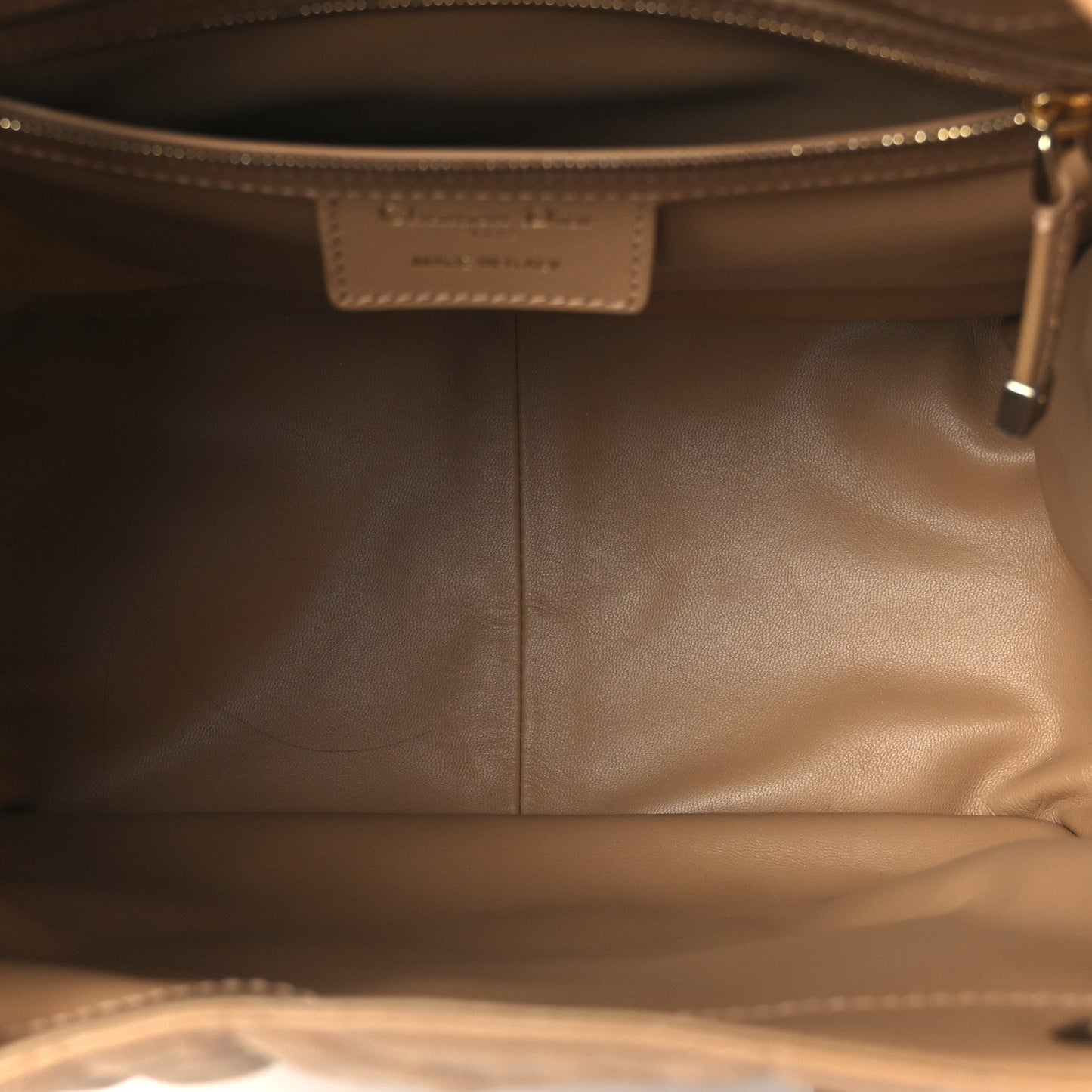 Calfskin Macrocannage Medium D-Motion Bag Light Gold
