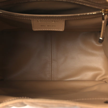 Calfskin Macrocannage Medium D-Motion Bag Light Gold