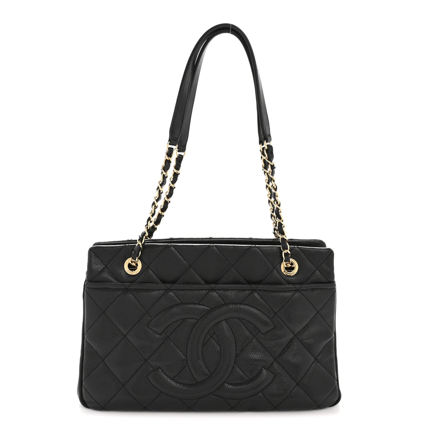 Caviar Quilted CC Timeless Soft Tote Black