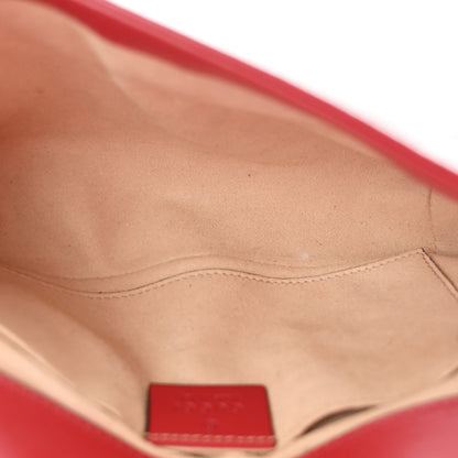Calfskin Matelasse Mini GG Marmont Shoulder Bag Hibiscus Red