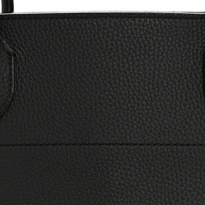 Matte Grained Calfskin Margaux Shoulder 12 Black