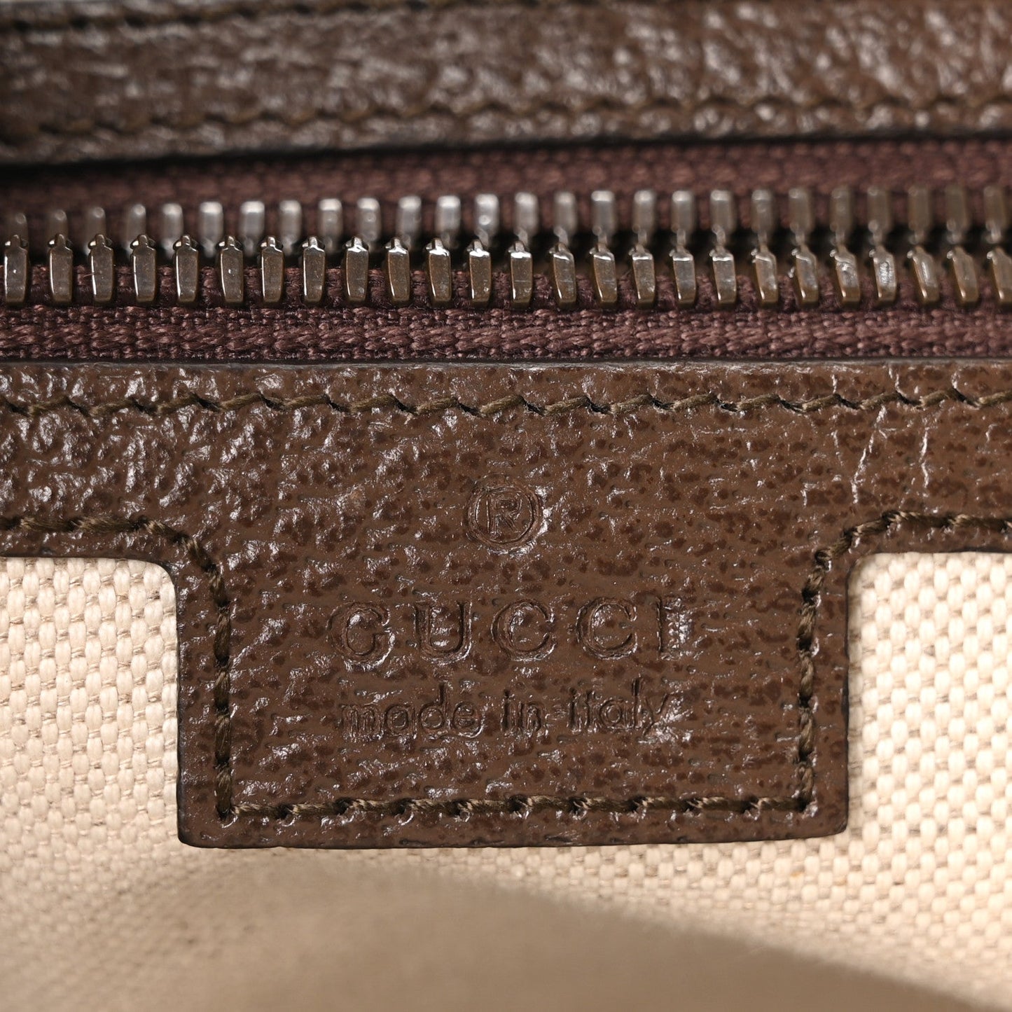 GG Supreme Monogram Web Small Ophidia Half Moon Hobo Brown