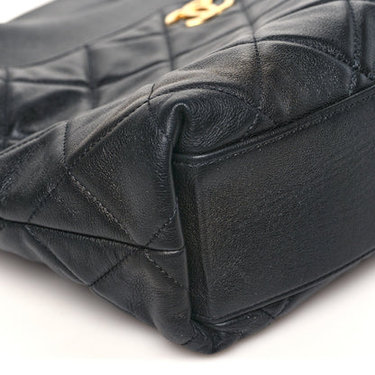 Calfskin Quilted Close To Me Hobo Black