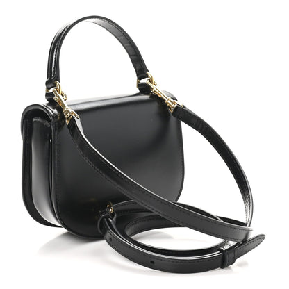 Shiny Calfskin Triomphe Mini Besace Clea Black