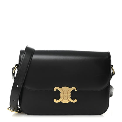Shiny Calfskin Medium Triomphe Black