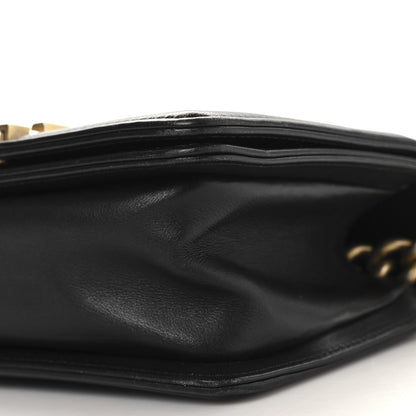 Snakeskin Calfskin Small Boy Flap Gold