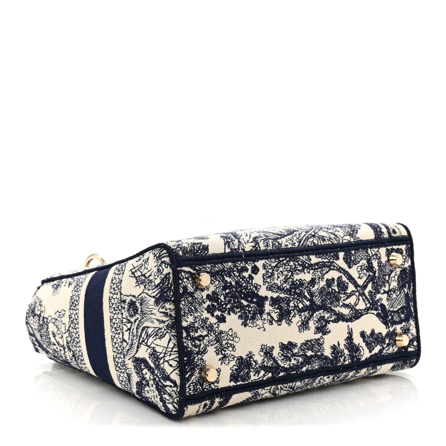 Toile De Jouy Embroidered Medium Lady D-Lite Blue
