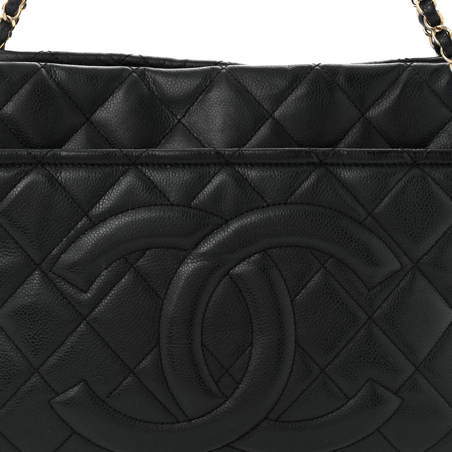 Caviar Quilted Timeless CC Soft Tote Black