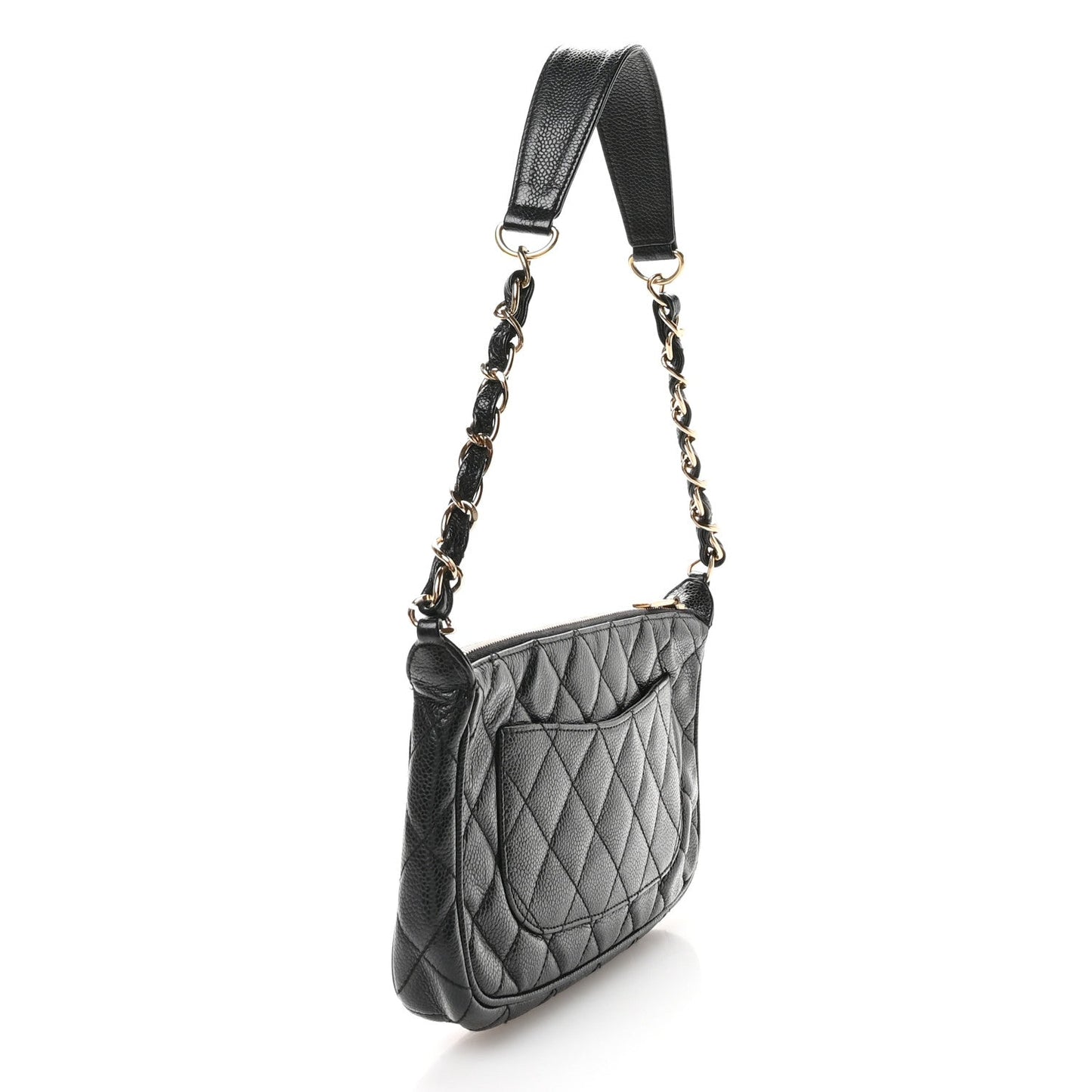 Caviar Quilted Timeless CC Shoulder Bag Black