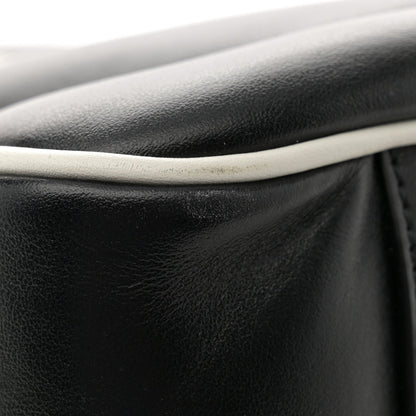 Calfskin Medium Miles Logo Bowler Duffel Bag Black