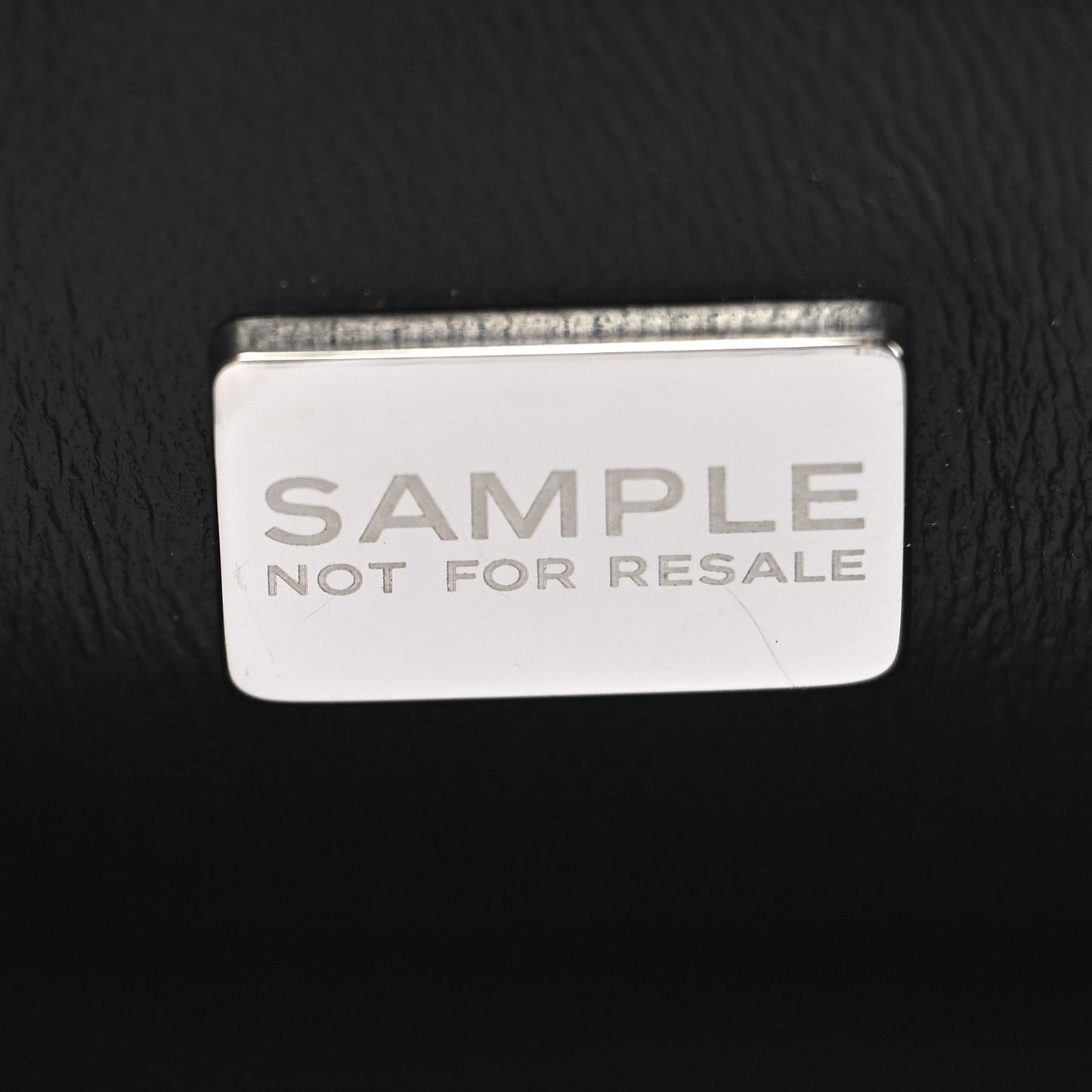Lambskin Quilted Resin Pearl Chain Top Handle Flap Black