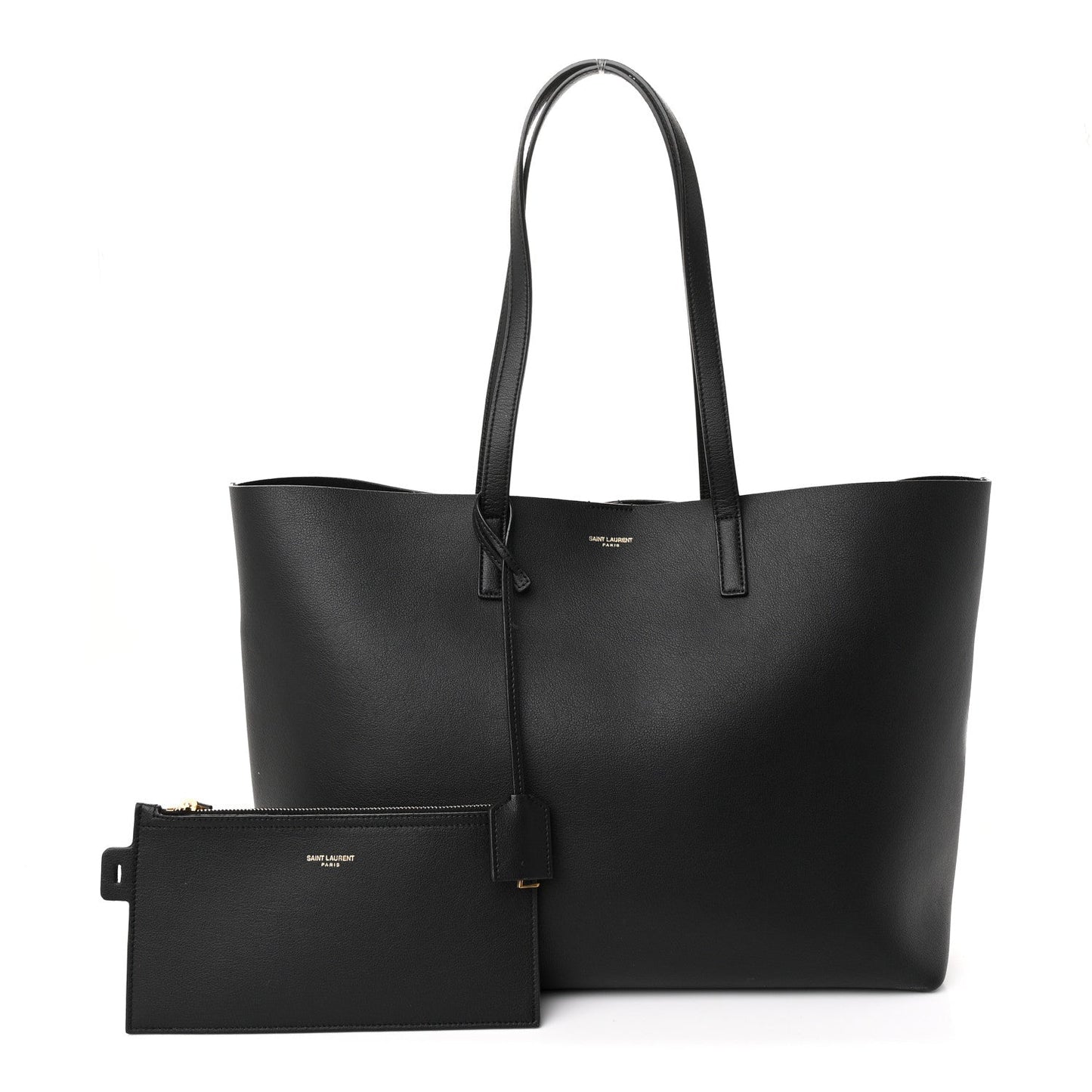 Calfskin Large Shopping Tote Black