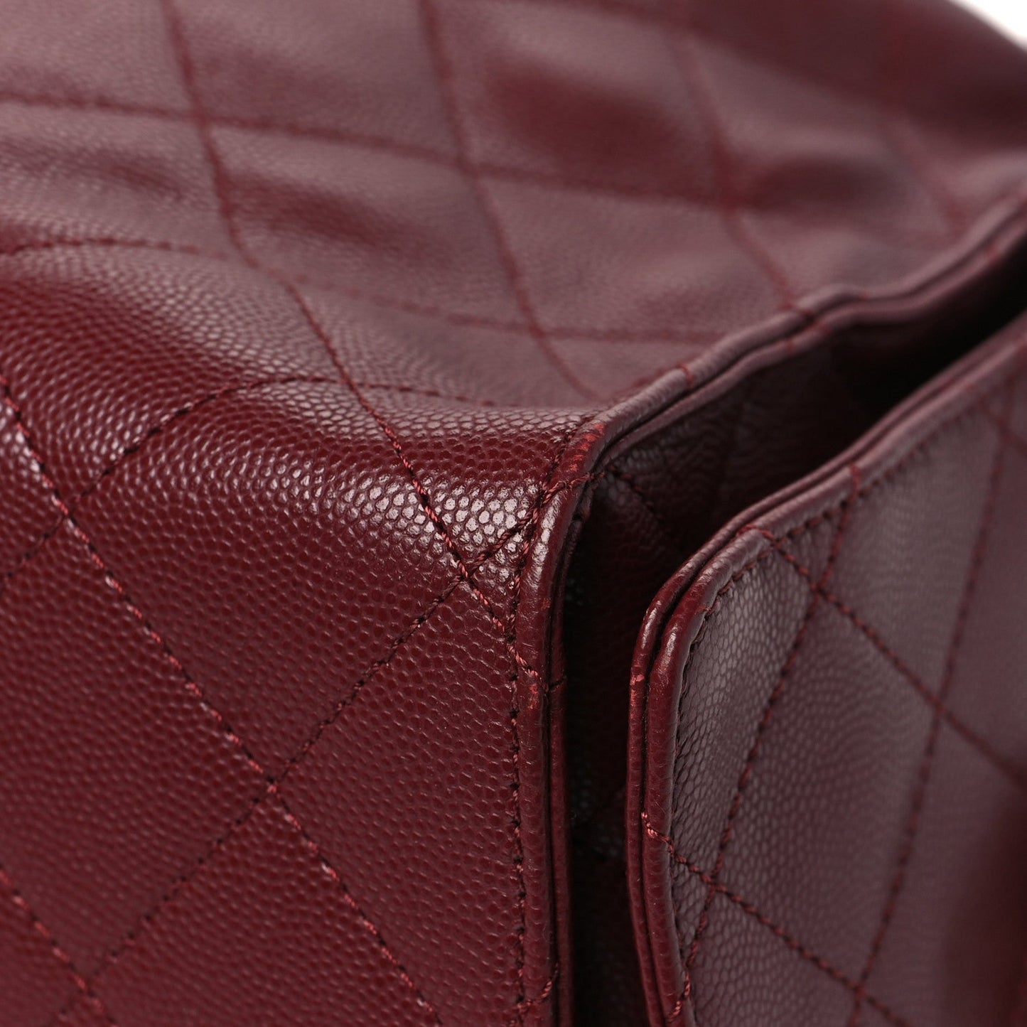 Caviar Quilted Medium Chanel 25 Handbag Burgundy