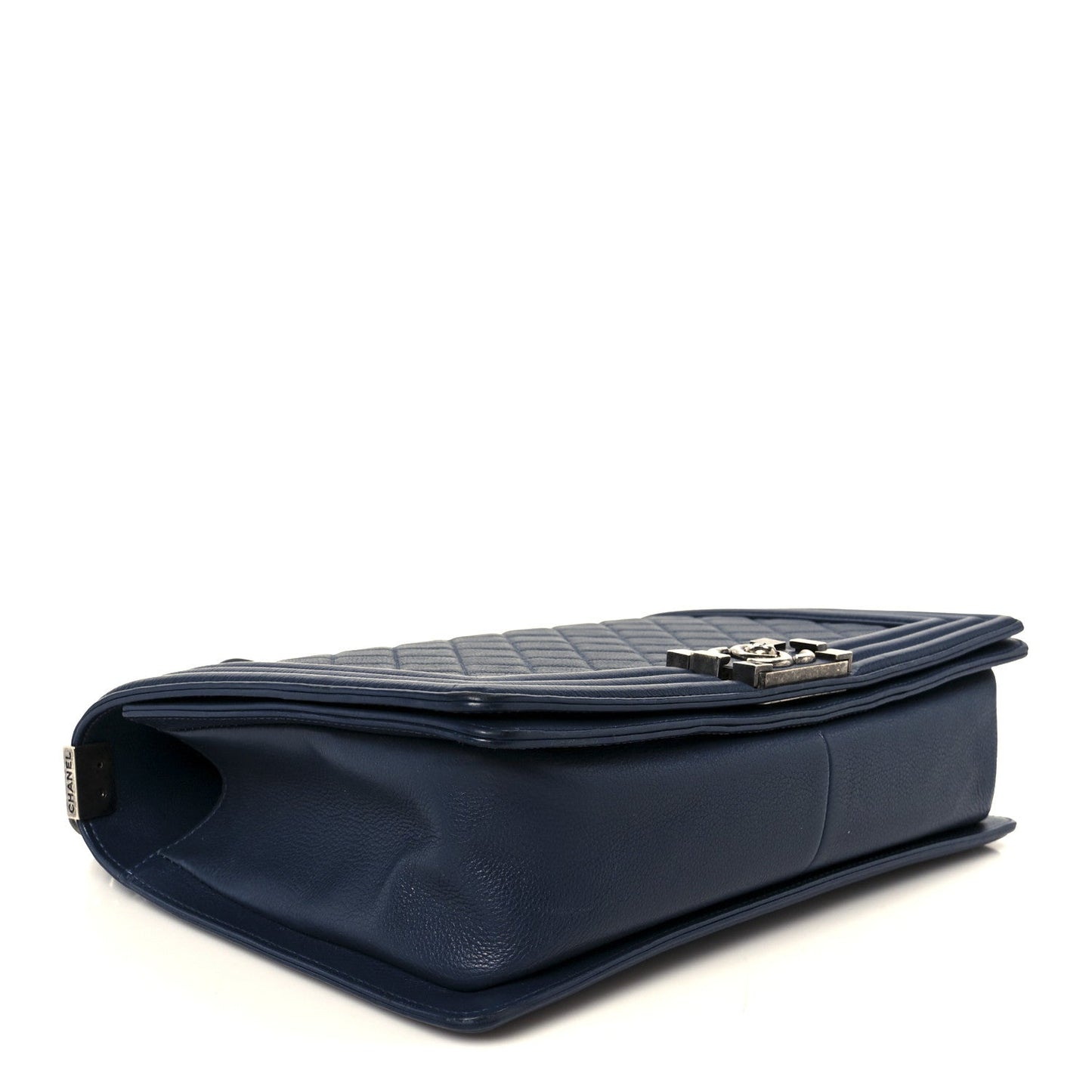Calfskin Quilted New Medium Boy Flap Dark Blue