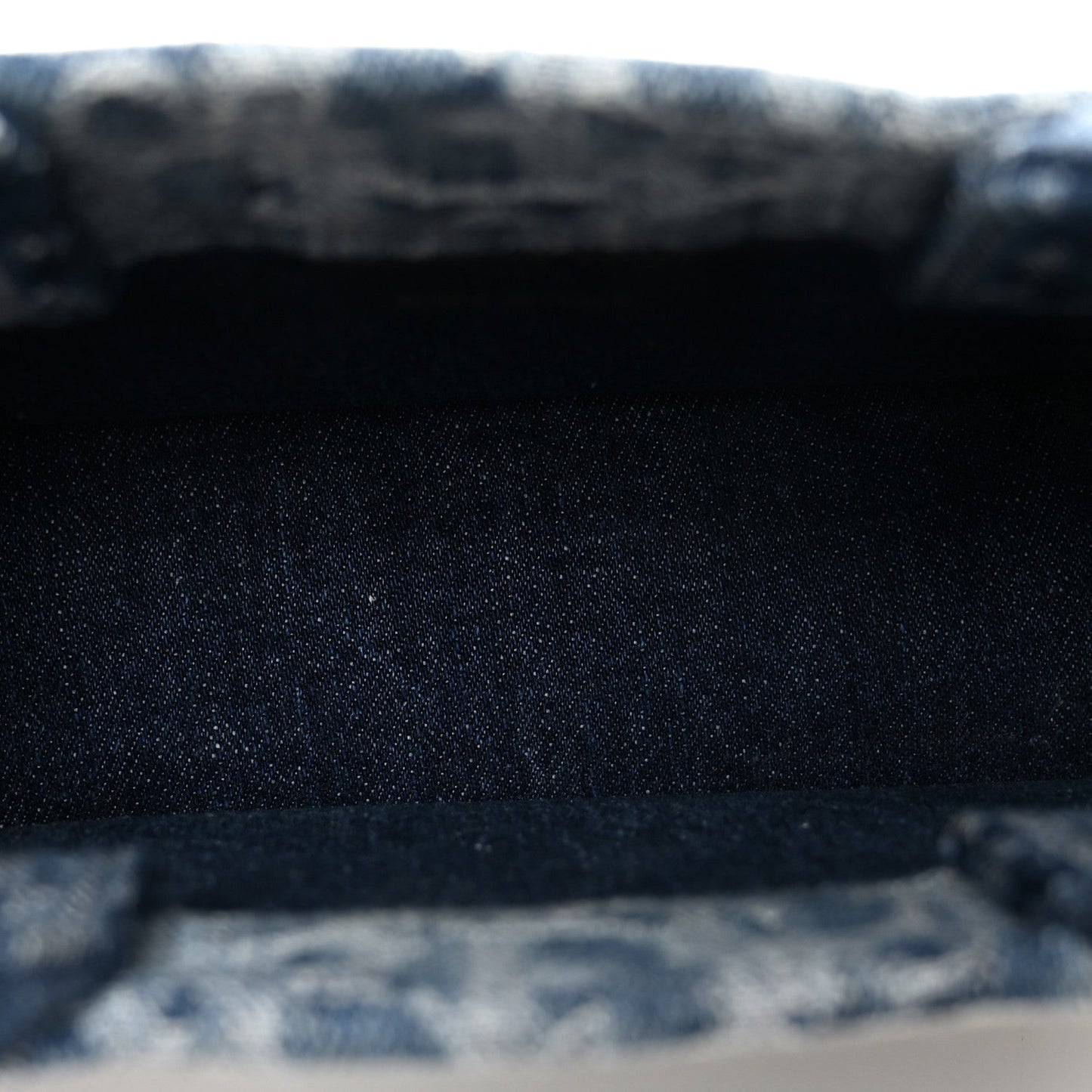 Denim Oblique Mini Book Tote With Strap Blue