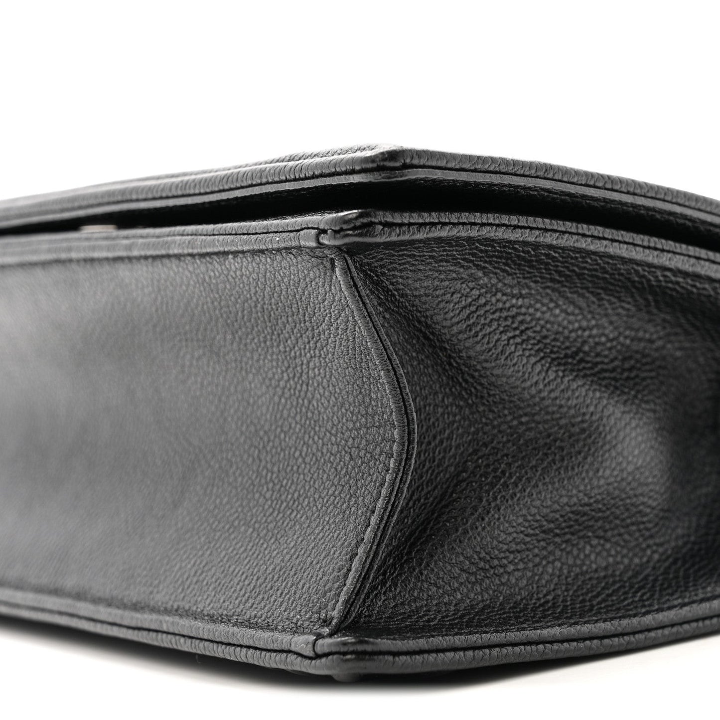 Grained Calfskin Small Diorama Flap Bag Black