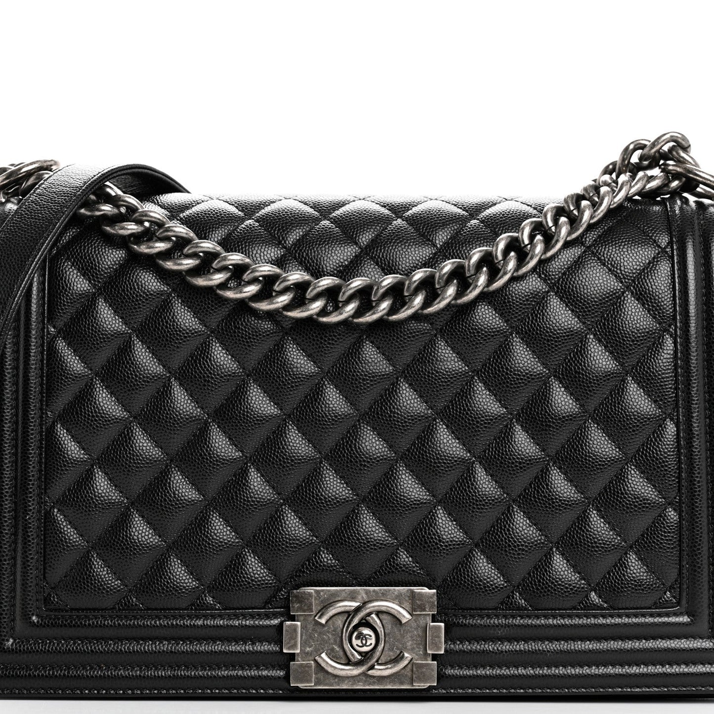 Caviar Quilted New Medium Boy Flap Black