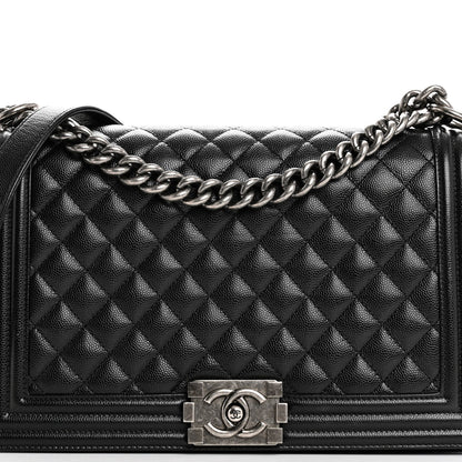 Caviar Quilted New Medium Boy Flap Black