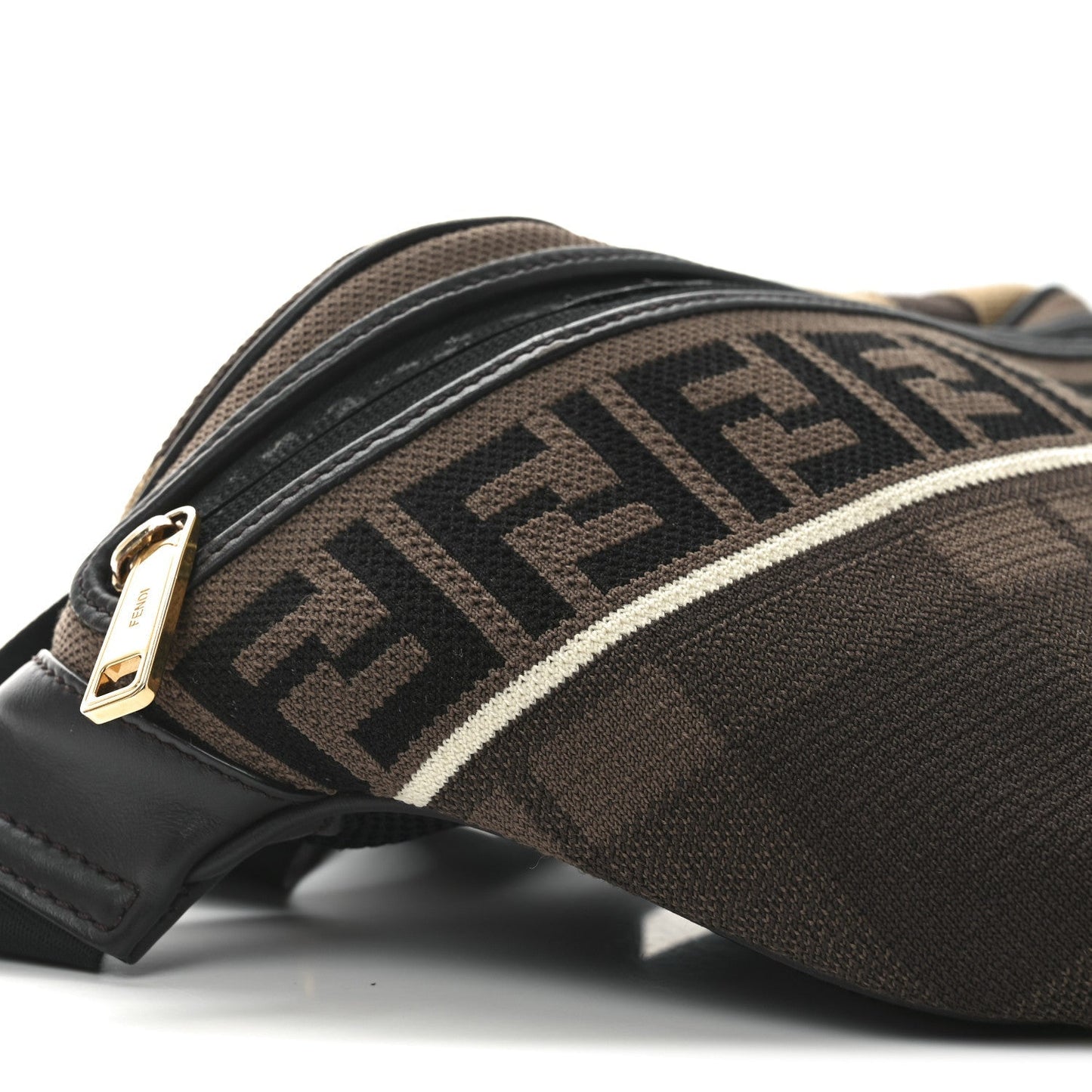 Vitello Century Maglia Pattern Mix Belt Bag Havana