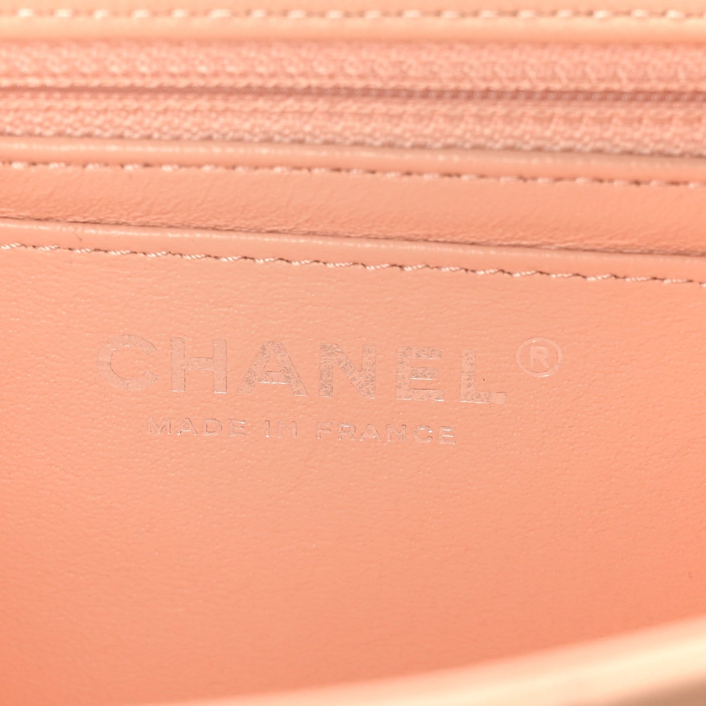 Lambskin Quilted Mini Rectangular Flap Light Pink