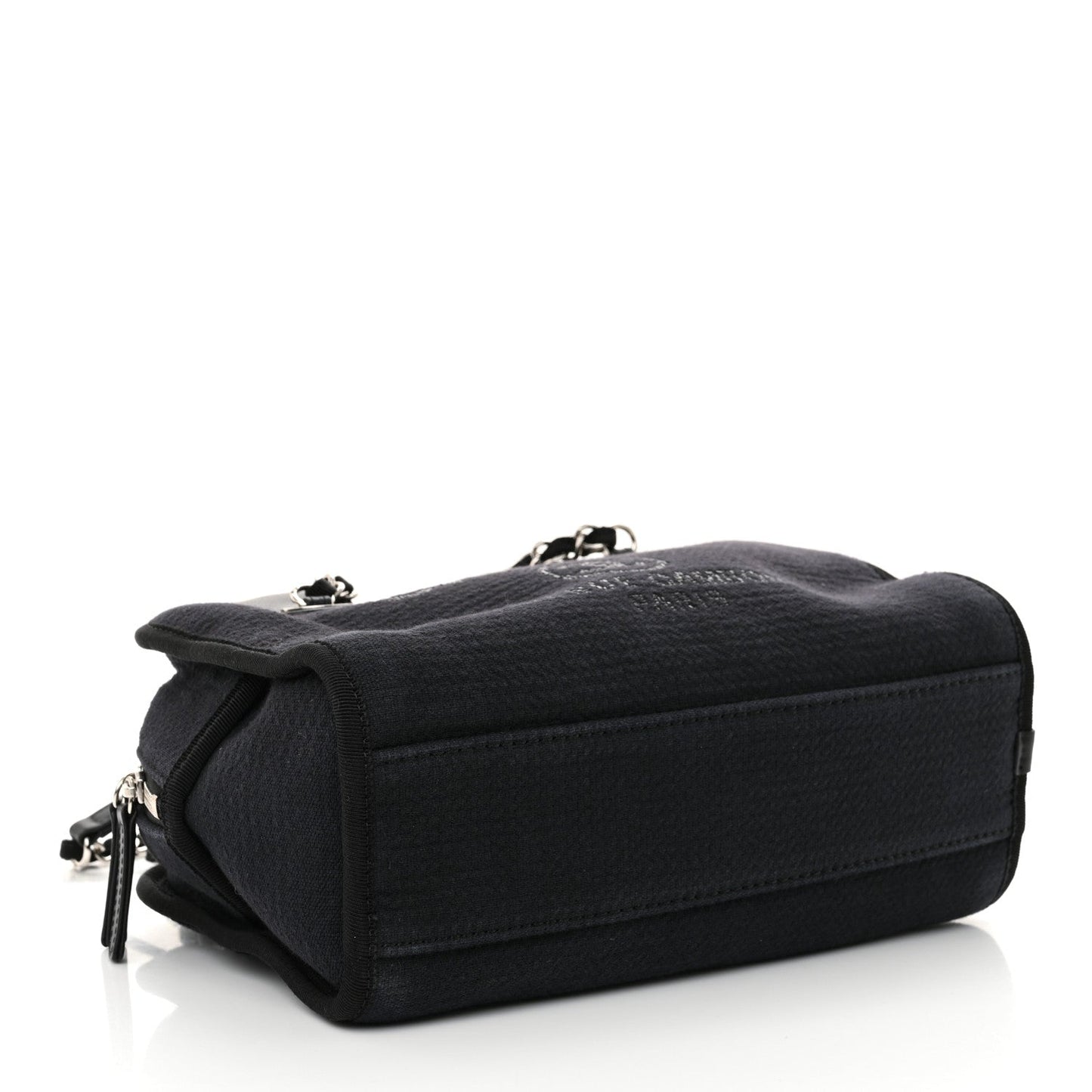 Mixed Fibers Small Deauville Bowling Bag Navy Blue