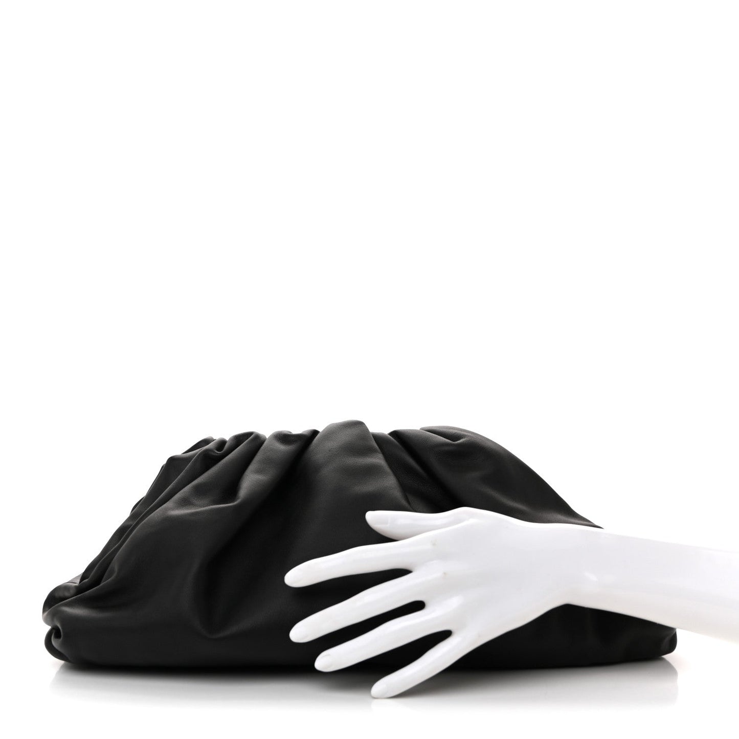 Smooth Butter Calf The Pouch Oversized Clutch Black