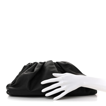 Smooth Butter Calf The Pouch Oversized Clutch Black