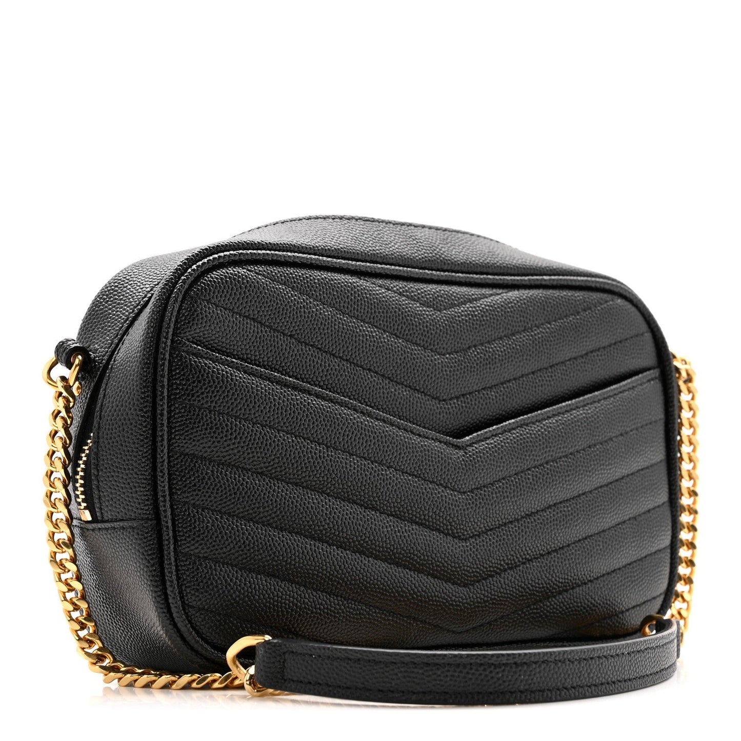 Grain De Poudre Matelasse Monogram Mini Lou Camera Bag Black