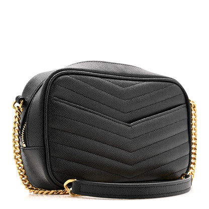 Grain De Poudre Matelasse Monogram Mini Lou Camera Bag Black