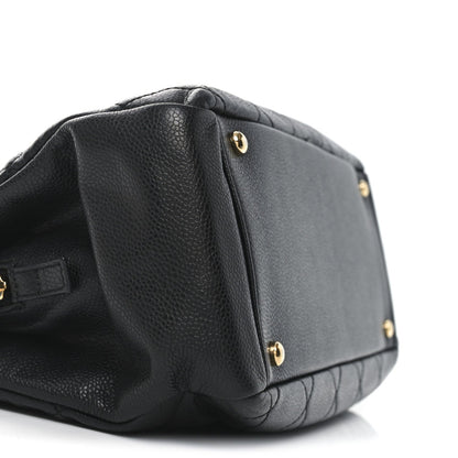 Caviar Quilted Timeless CC Soft Tote Black