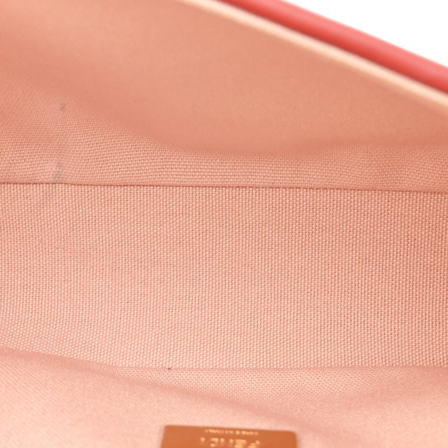 Canvas Vitello King FF Embroidered Baguette Rosa Quarzo Bloody Mary Multicolor