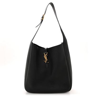 Smooth Calfskin Large Le 5 A 7 Soft Hobo Black