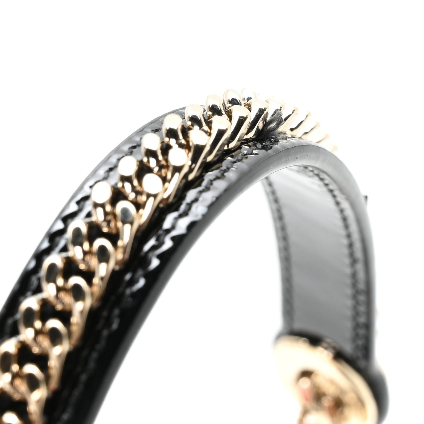 Patent Cannage Mini Lady Dior Black
