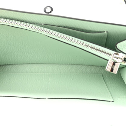 Epsom Kelly Wallet To Go Vert Peppermint