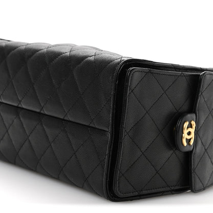 Caviar Quilted Small Chanel 25 Handbag Black