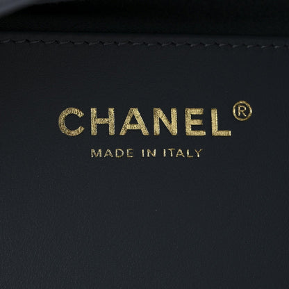 Suede Quilted Medium Chanel 25 Handbag Blue