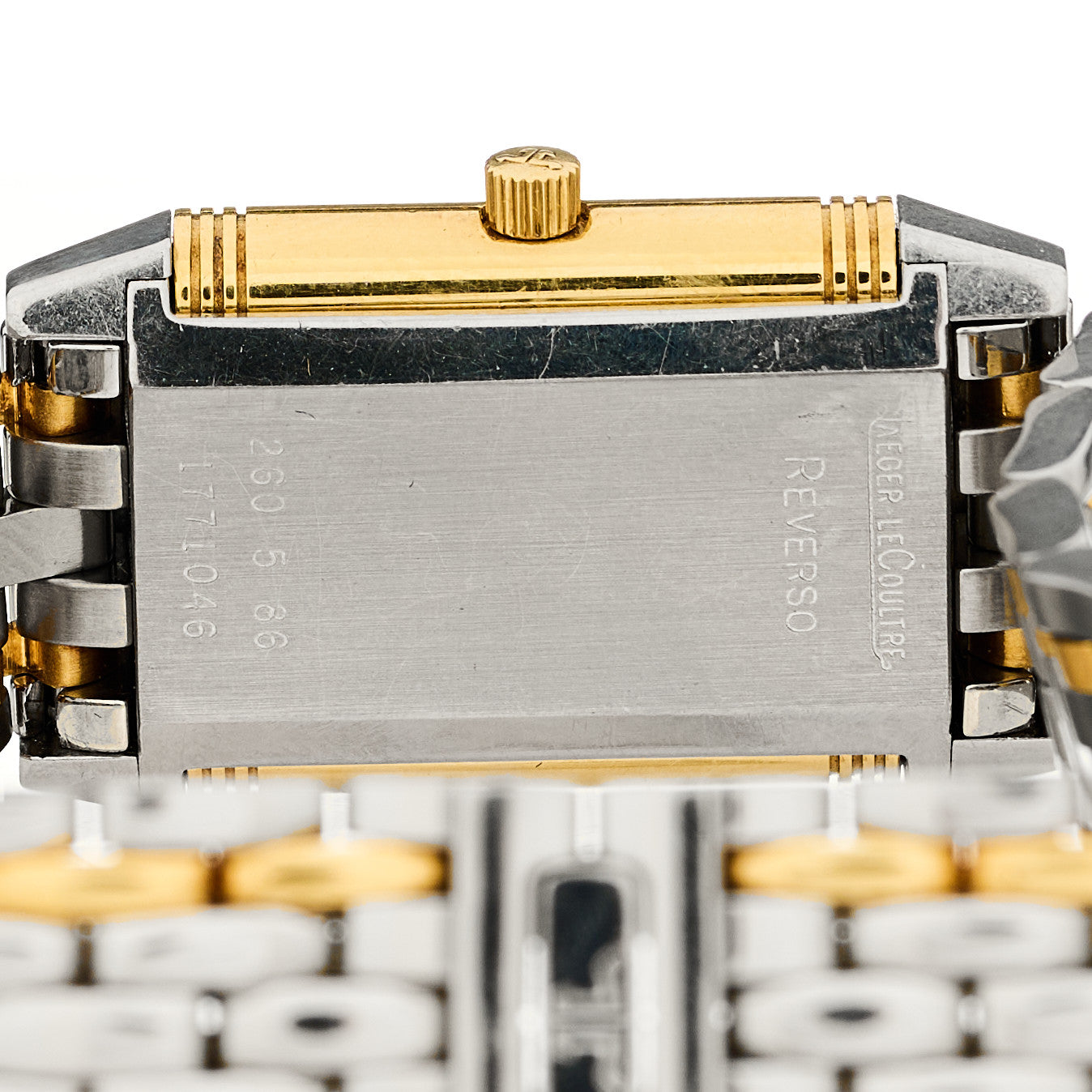 Stainless Steel 18K Yellow Gold 20mm Reverso Lady Manual Winding Watch White 260.5.86