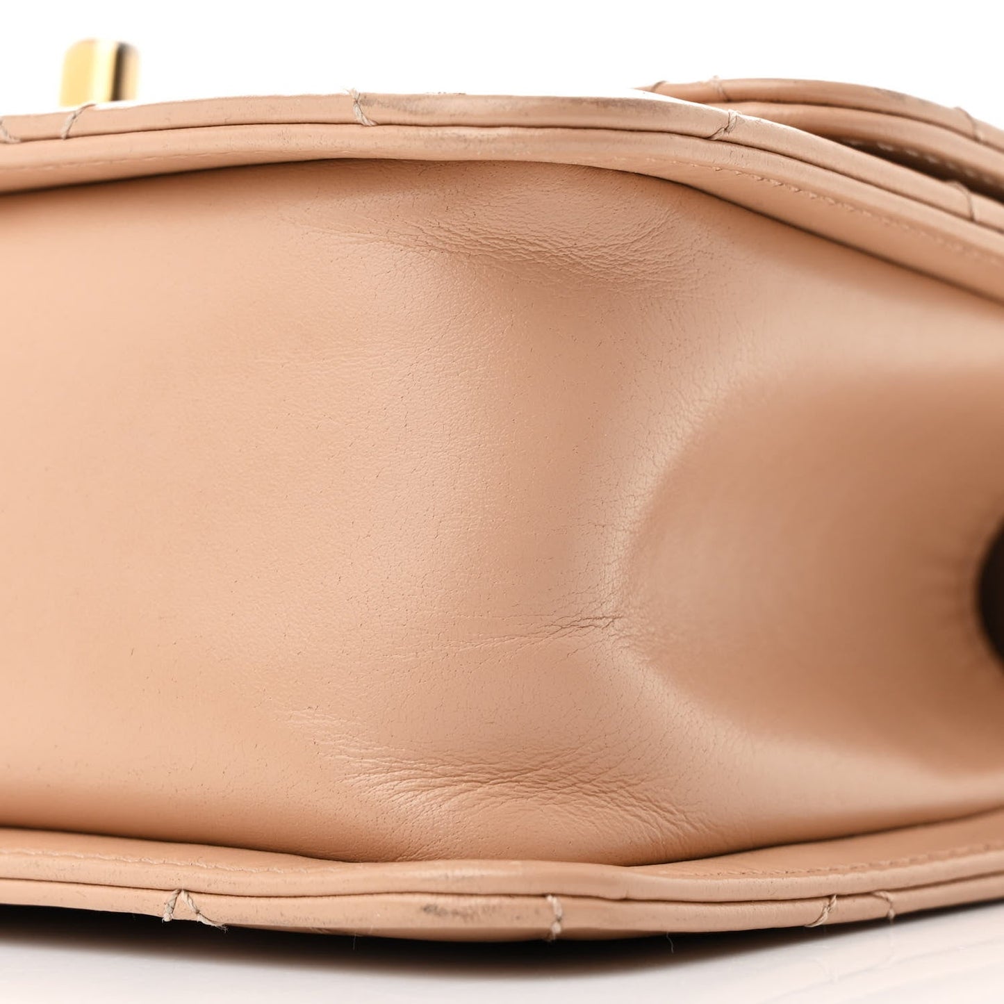 Calfskin Quilted Mini Perfect Fit Flap Beige