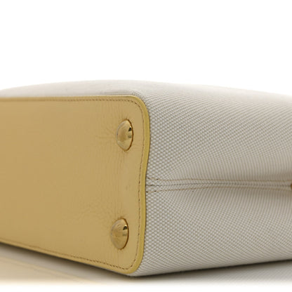 Canvas Taurillon Capucines BB Plume Yellow