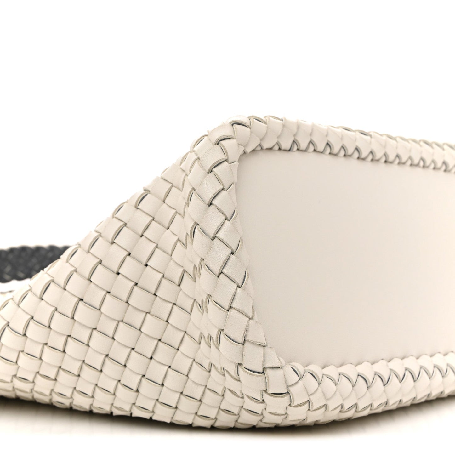 Nappa Intrecciato Bicolor Tote Bag Thunder White Silver
