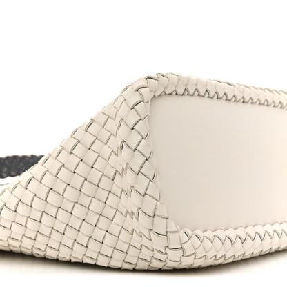 Nappa Intrecciato Bicolor Tote Bag Thunder White Silver