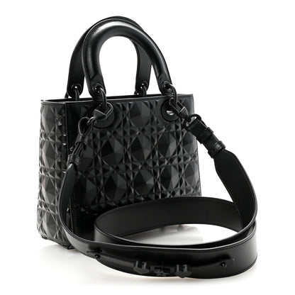 Calfskin Cannage Diamond Small My ABCDior Lady Dior Black