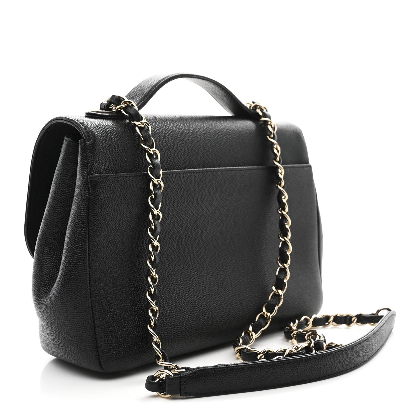 Caviar Quilted Medium Business Affinity Flap Black