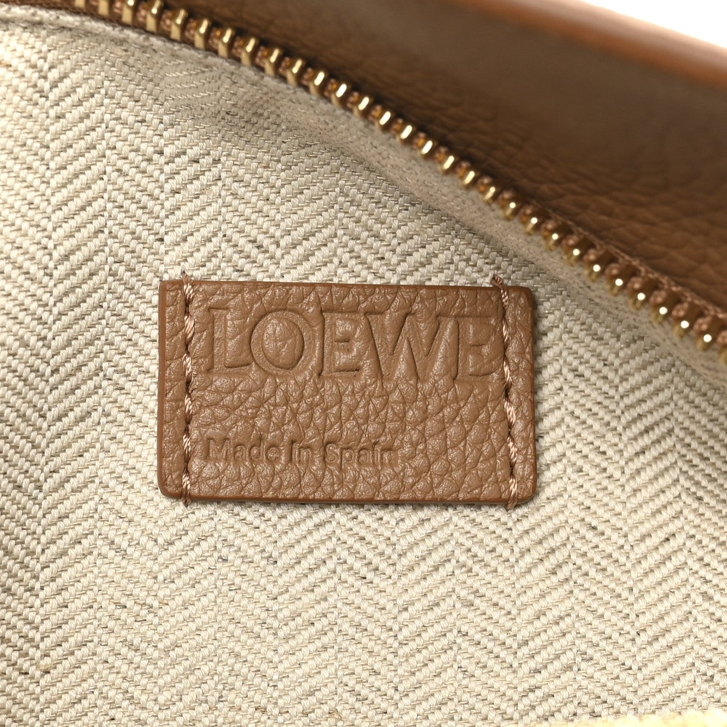 Grained Calfskin Small Puzzle Edge Bag Toffee