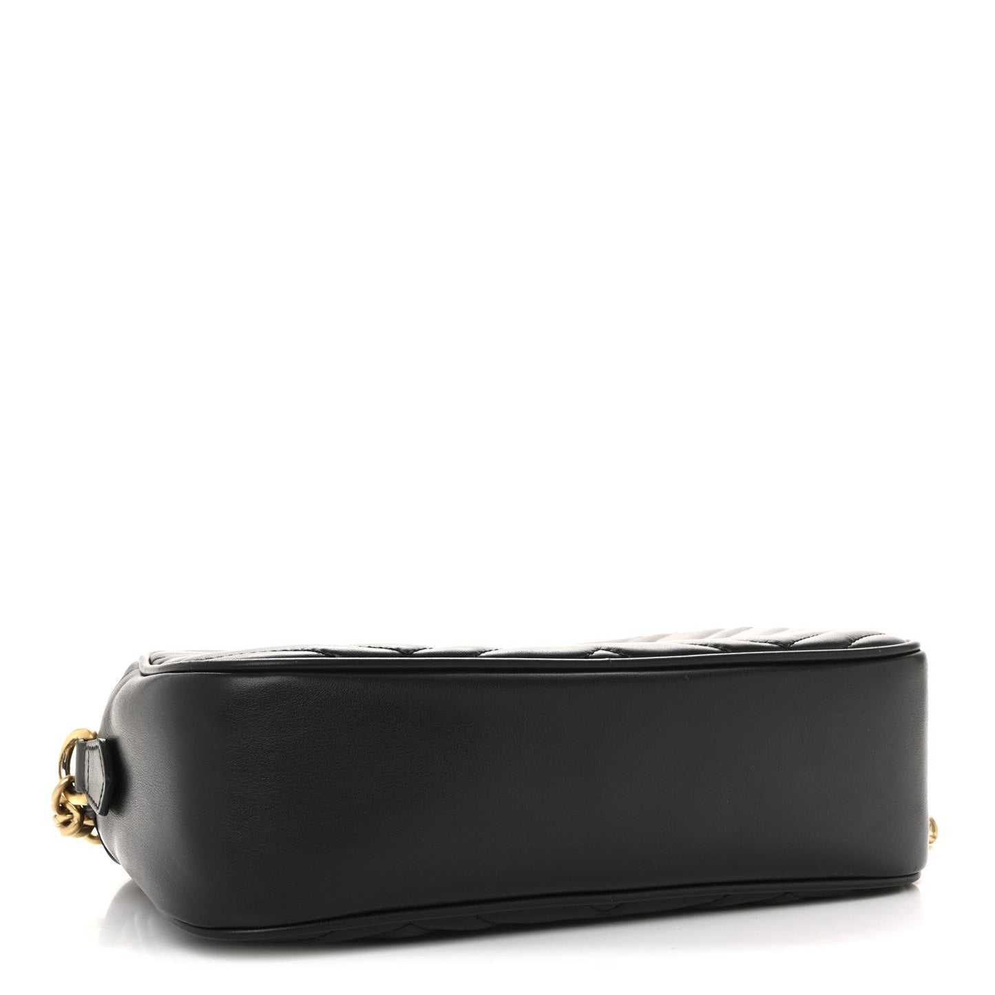 Calfskin Matelasse Small GG Marmont Chain Shoulder Bag Black