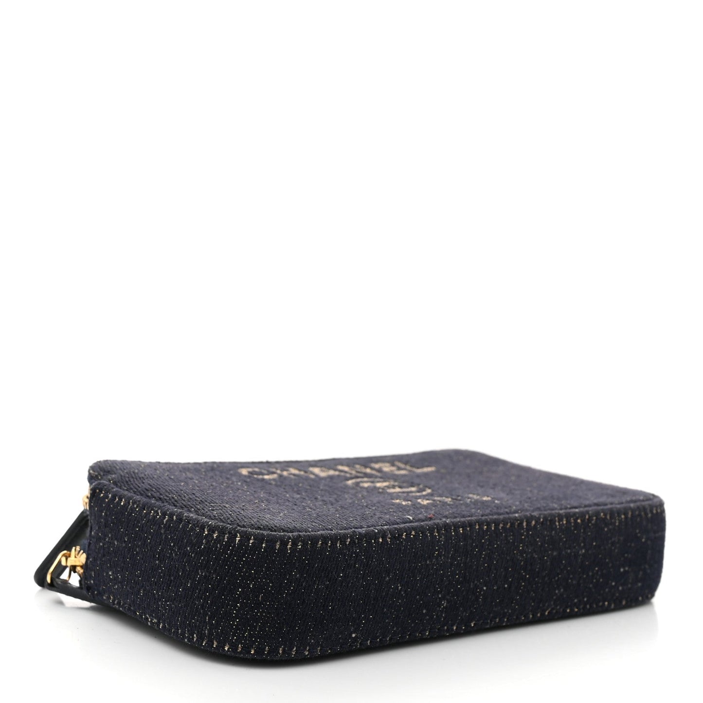 Canvas Small Deauville Clutch With Chain Black